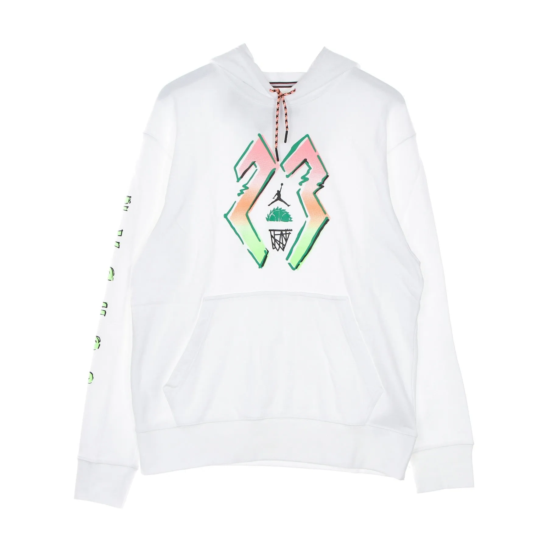 Felpa Leggera Cappuccio Uomo Sport Dna Hybrid Pullover Hoodie White