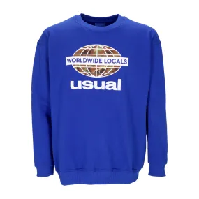 Felpa Leggera Girocollo Uomo Worldwide Locals Crewneck Blue