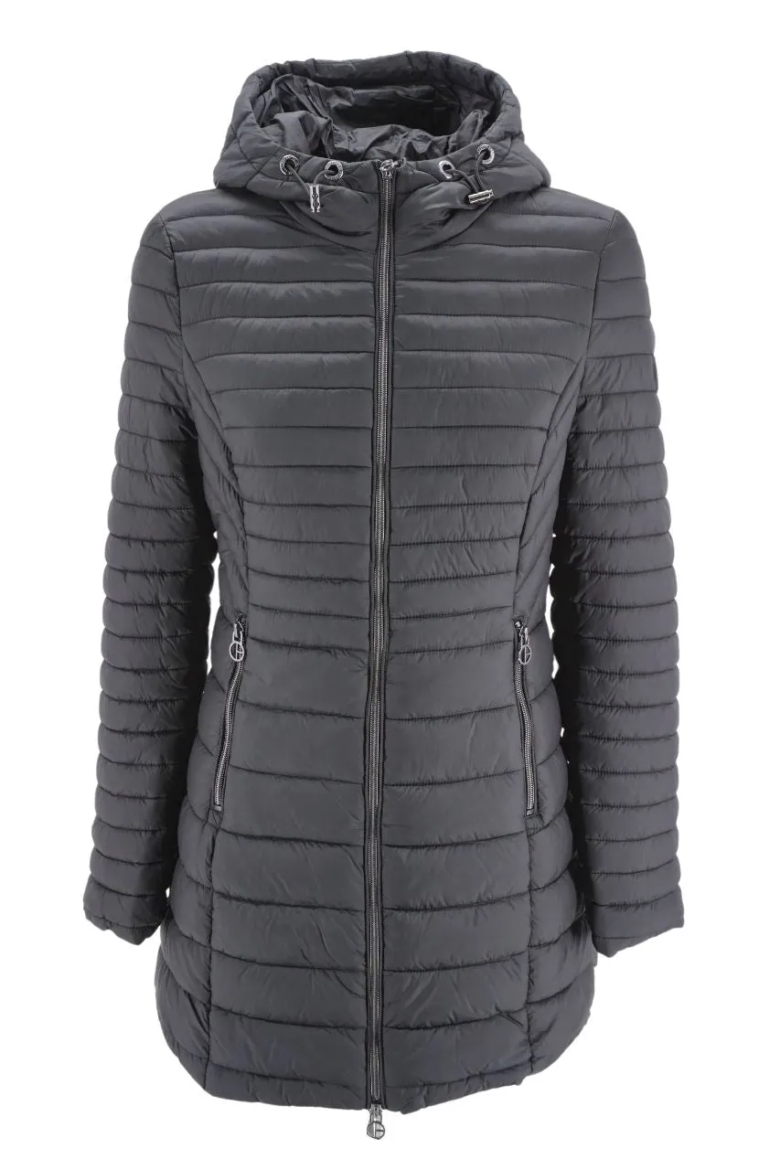 Long Jacket with Hood Clinchberry / Black