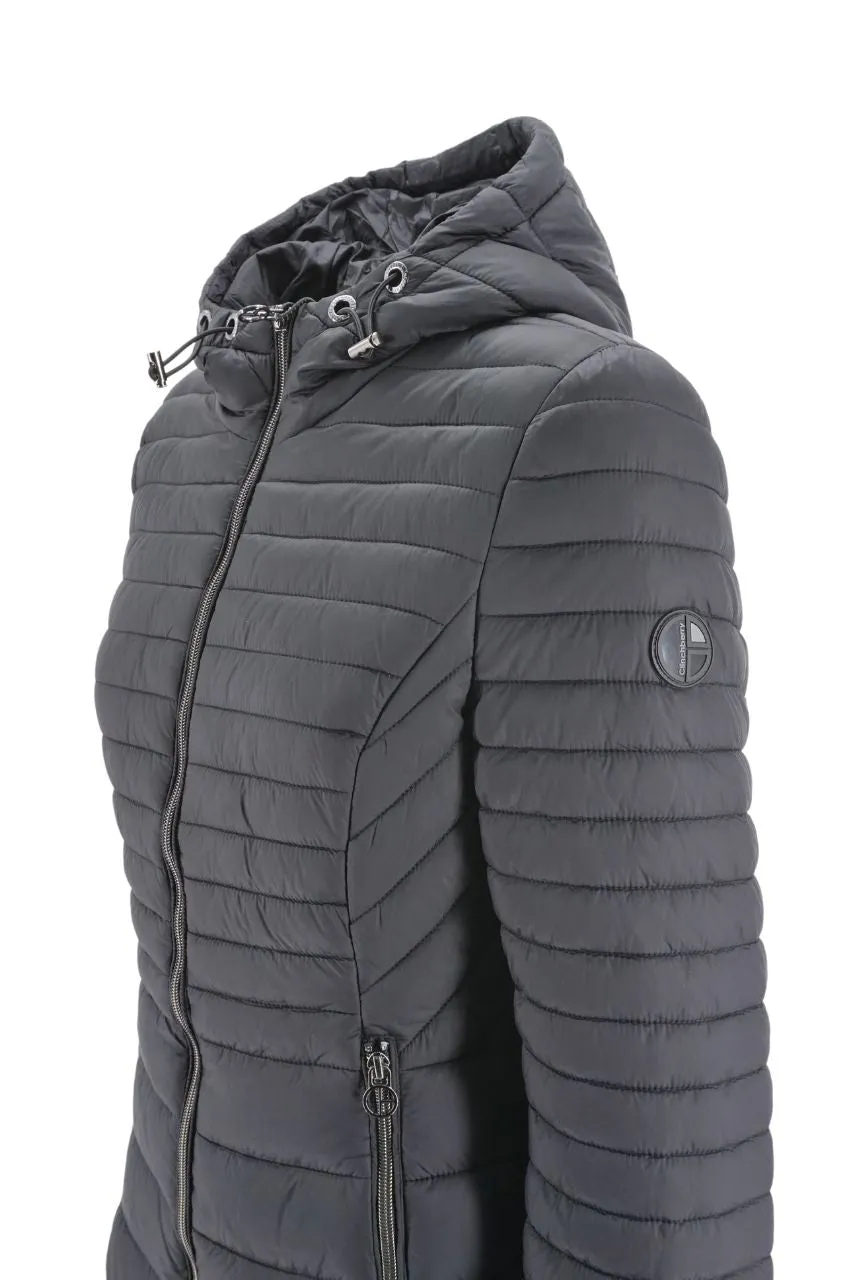 Long Jacket with Hood Clinchberry / Black