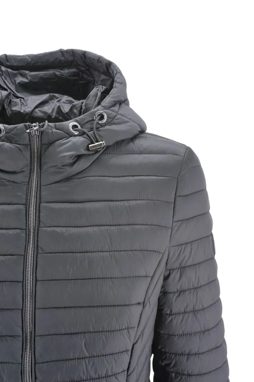 Long Jacket with Hood Clinchberry / Black