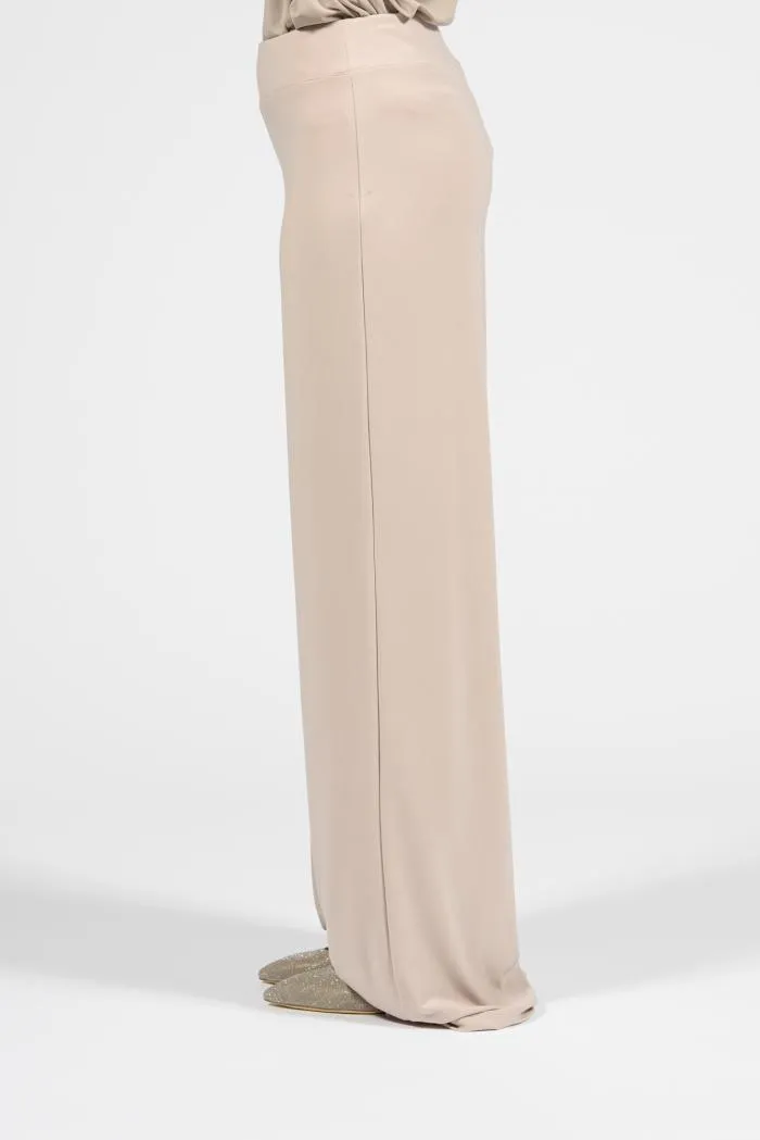 Pantalone elegante largo in jersey