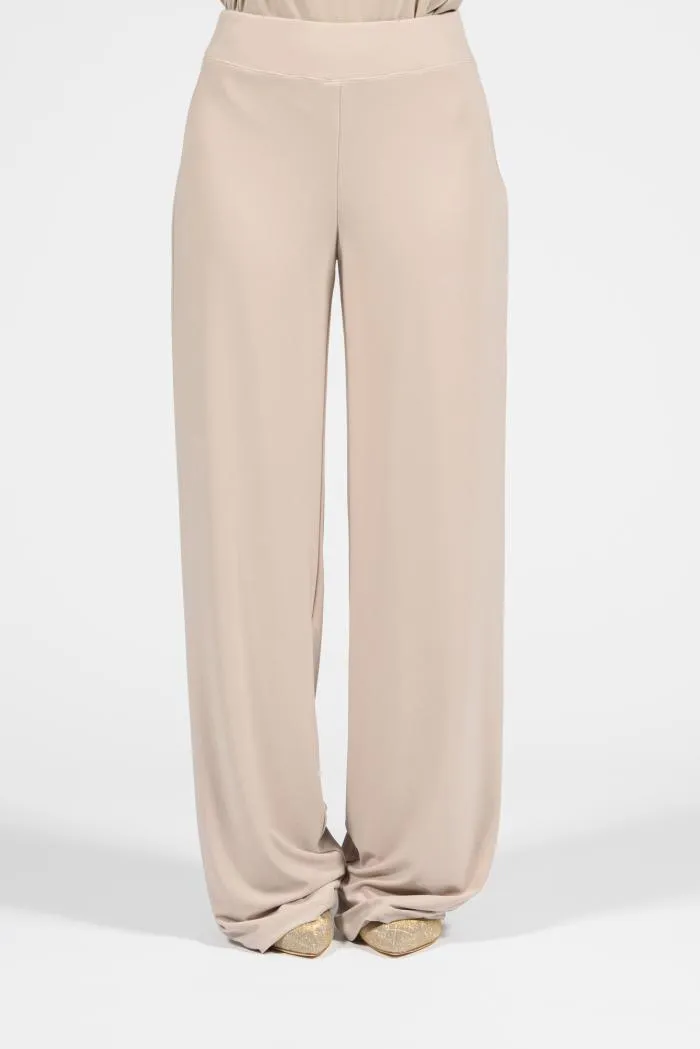 Pantalone elegante largo in jersey